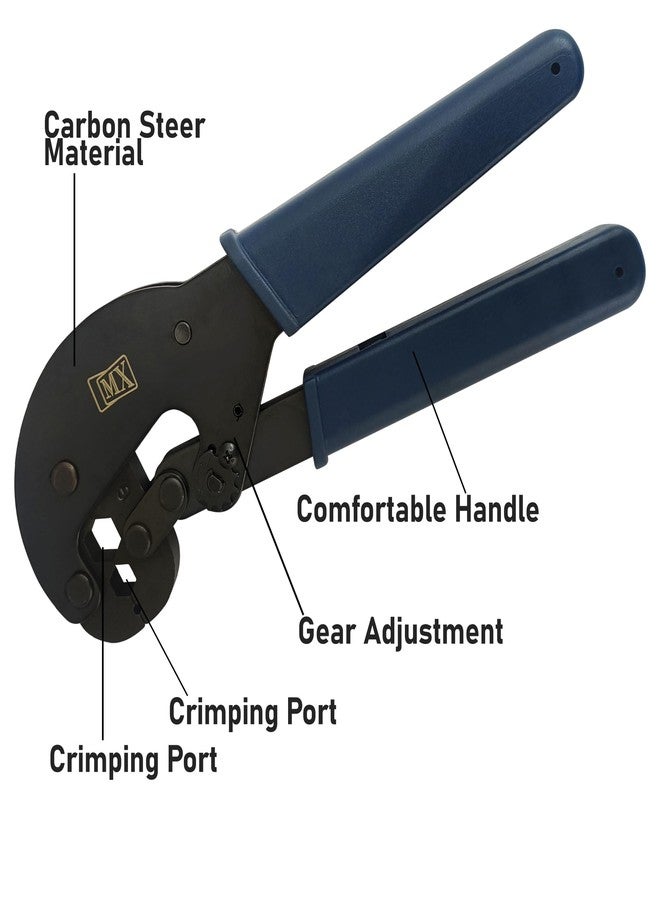 ام كي أداة تجعيد الأسلاك MX، أداة تجريد الأسلاك، كماشة تجعيد ذاتية الضبط، أداة تجعيد شديدة التحمل لقص أسلاك RG-6، RG-11، RG-59، RG-213، RG-58 - Image 3